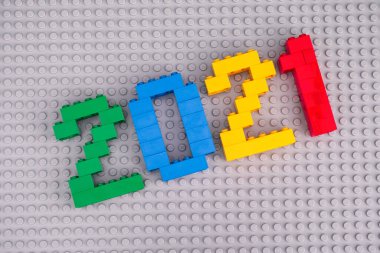 Tambov, Rusya Federasyonu - 26 Ağustos 2020 Lego numarası 2021.