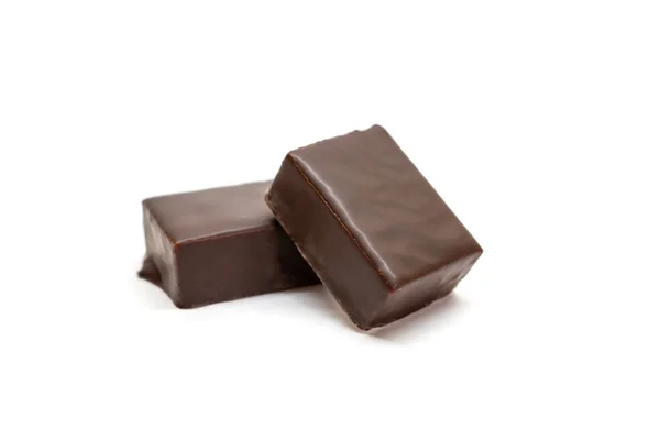 白い背中に隔離されたチョコレートキャンディースイーツのストック写真 — ストック写真