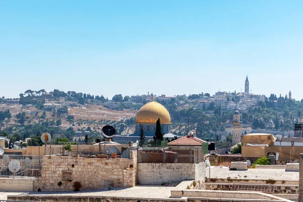 Der Felsendom auf dem Tempelberg in Jerusalem — Stockfoto