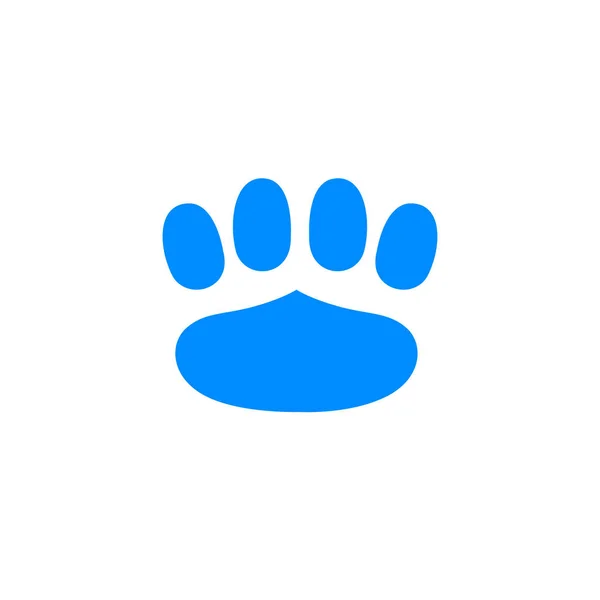 Pata Cachorro Bonito Azul Branco — Vetor de Stock