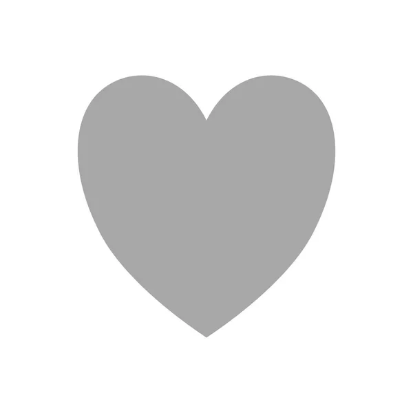 Ασημένιος Σχεδιασμός Καρδιάς Λευκό — Διανυσματικό Αρχείο