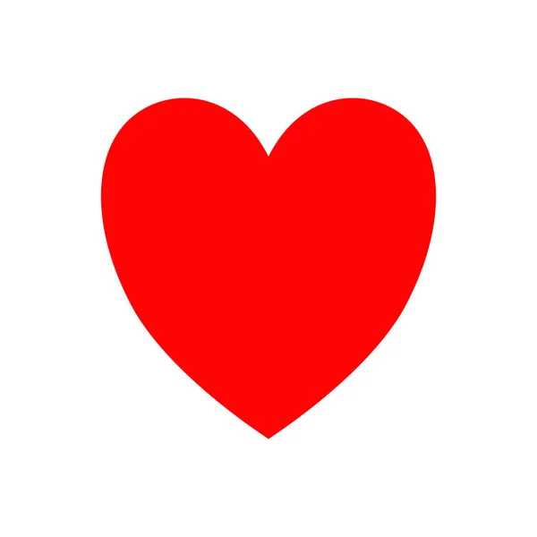 Ícone Vermelho Coração Símbol Elemento Projeto —  Vetores de Stock
