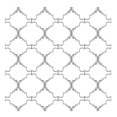 Beyaz üzerine etnik tasarım süslemeleri