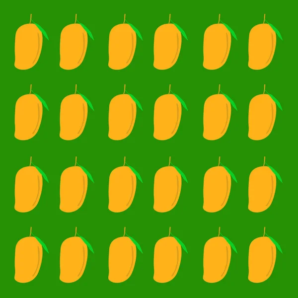 Mangos Diseño Sobre Textura Fondo Verde — Vector de stock