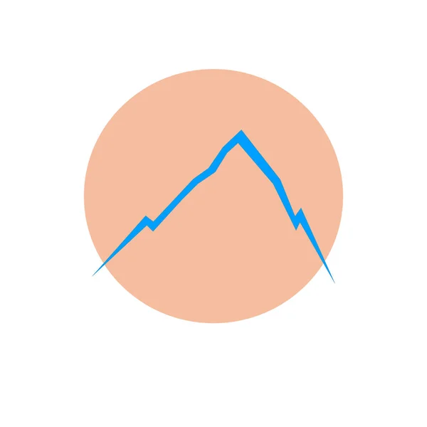 Horský Vrchol Designové Prvky Ideální Pro Logo — Stockový vektor