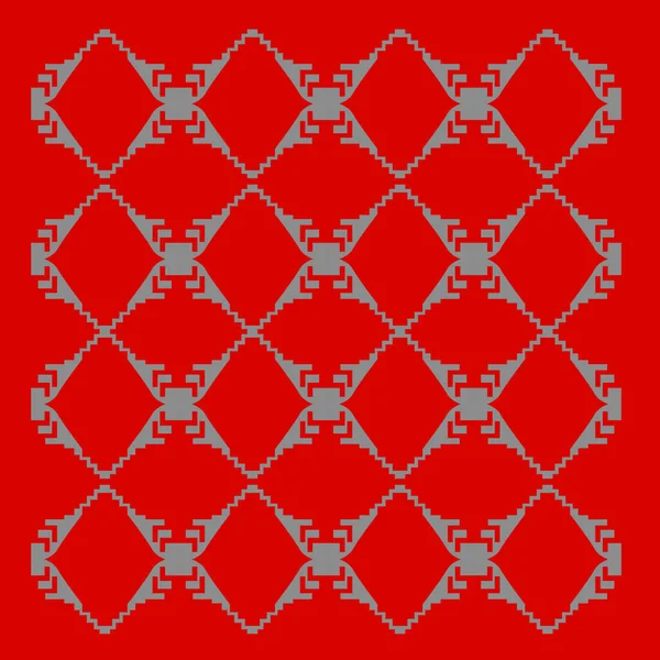 Modèle Aztèques Design Rouge — Image vectorielle