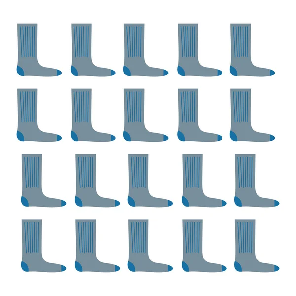 白色上的蓝色设计袜子插图 — 图库矢量图片
