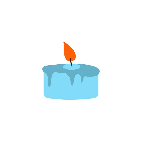 蓝色蜡烛艺术平面设计 — 图库矢量图片