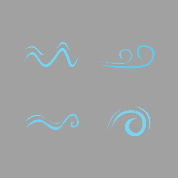 Design Vagues Bleues Sur Argent — Image vectorielle