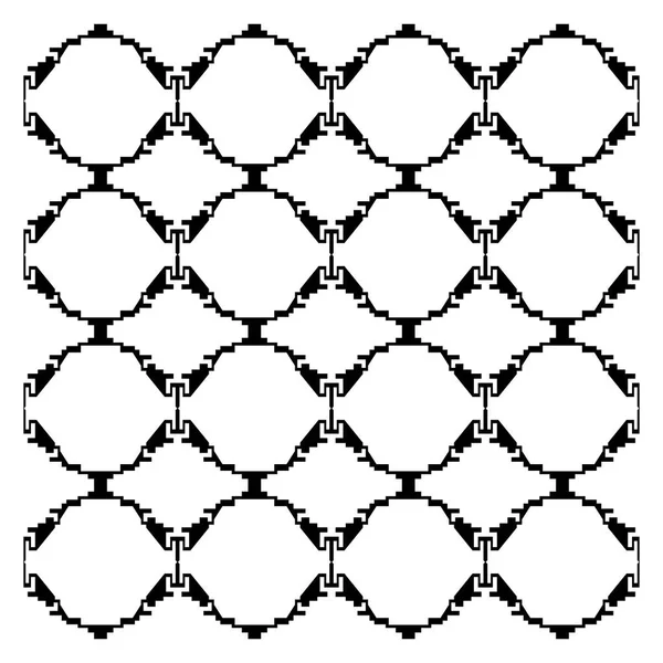 Design Luxe Ornements Aztèques Noir Blanc — Image vectorielle