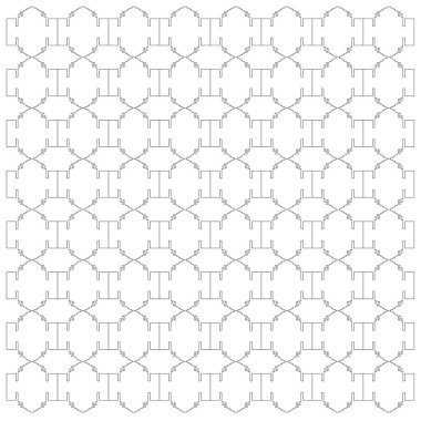 LUXURY DESIGN ORNAMANTLARI, AZTEKLER - Koyu beyaz TEKRİK PATTERN