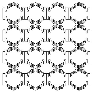 Lüks tasarım Süsler, siyah beyaz Aztekler