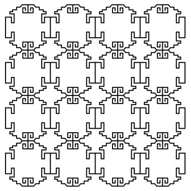 Lüks tasarım Süsler, siyah beyaz Aztekler