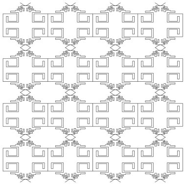 Lüks tasarım Süsler, siyah beyaz Aztekler