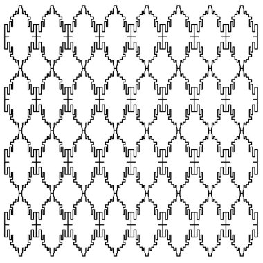 Lüks tasarım Süsler, siyah beyaz Aztekler