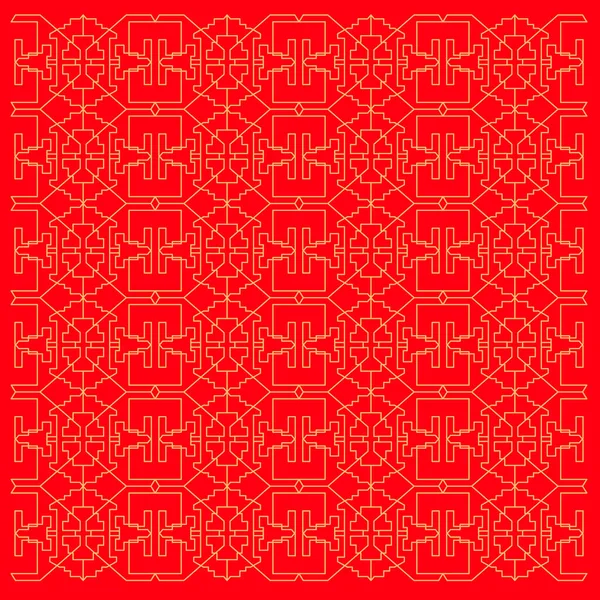 Luxury Design Ornaments Red Aztecs — Stockový vektor