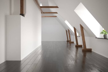 İç boş oda 3d render