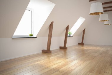 İç boş oda 3d render