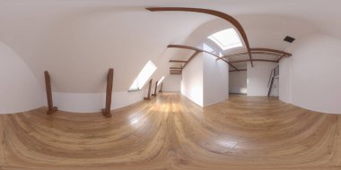 Küresel 360 panorama projeksiyon iç boş oda 3d render