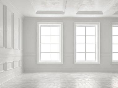 İç boş oda 3d render