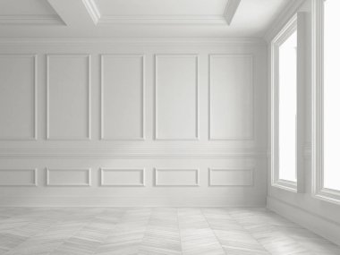 İç boş oda 3d render