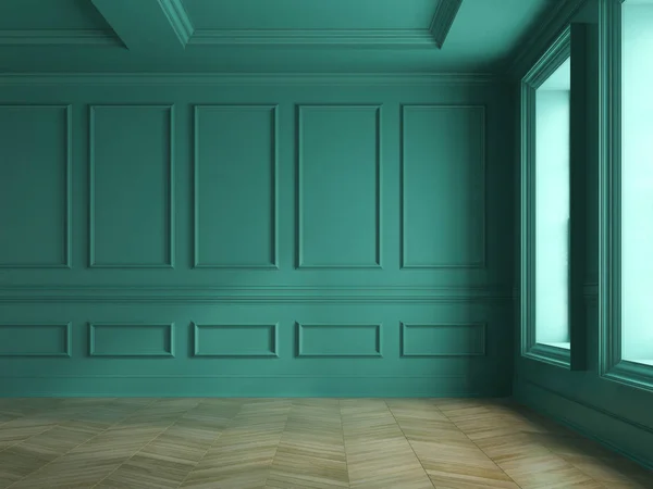 Wnętrze pokoju pusty renderowania 3d — Zdjęcie stockowe