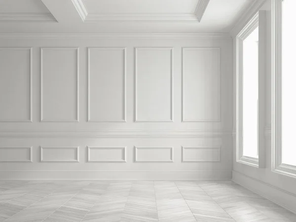 Interior sala vazia 3D renderização — Fotografia de Stock