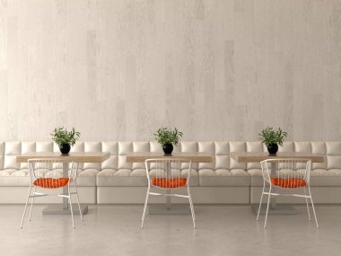 İç tasarım bir coffee shop, Cafe. 3 D işleme