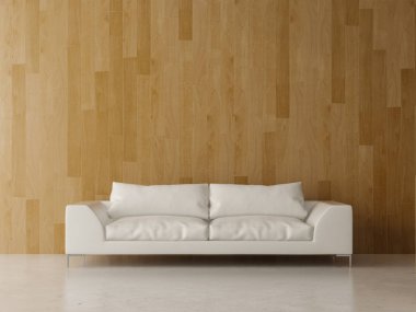 Kanepe 3d render ile odası iç tasarım