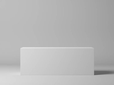 Grey 3d render soyut geometrik şekil