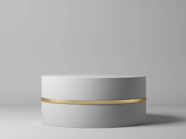 Grey 3d render soyut geometrik şekil