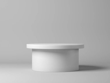 Grey 3d render soyut geometrik şekil