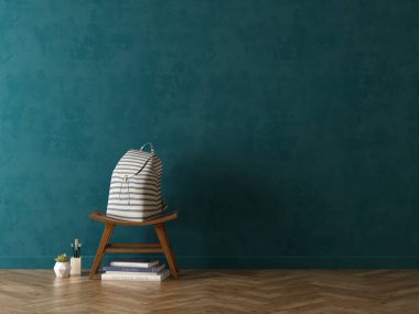 Modern oturma odası sandalye 3d render ile iç