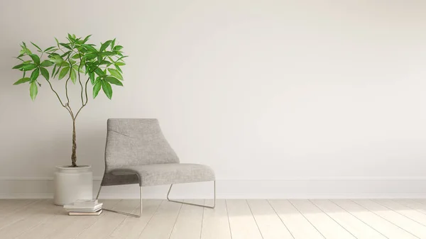 Interno del moderno soggiorno rendering 3D — Foto Stock