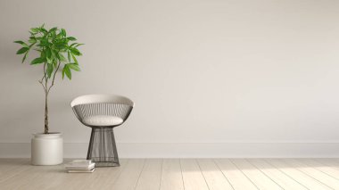 Modern oturma odası 3D görüntüleme.