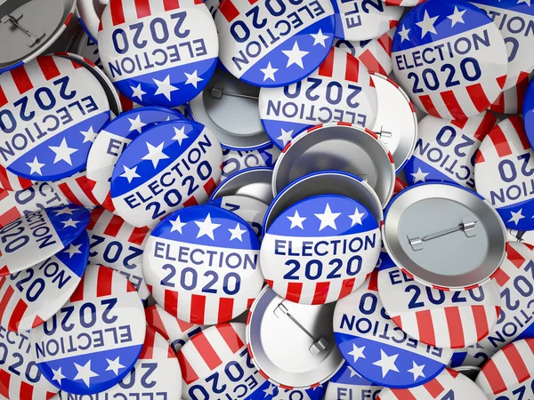 Amerikanische Wahlknöpfe. US-Wahl 2020 — Stockfoto