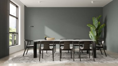 Modern oturma odasının minimalist iç dekorasyonu