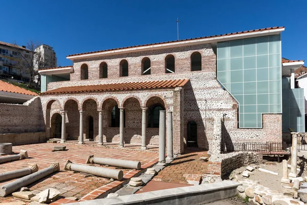 Ruiny Kompleksu Episkopatu Bazyliki Mieście Sandanski Bułgaria — Zdjęcie stockowe