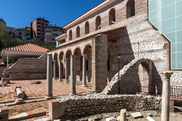 Ruinas Del Complejo Episcopal Con Basílica Ciudad Sandanski Bulgaria — Foto de Stock