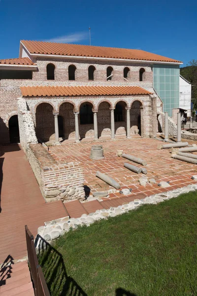Rovine Del Complesso Episcopale Con Basilica Nella Città Sandanski Bulgaria — Foto Stock