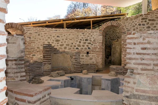 Ruinas Del Complejo Episcopal Con Basílica Ciudad Sandanski Bulgaria — Foto de Stock