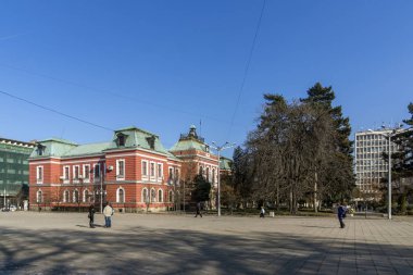 : Kyustendil, Bulgaria - 15 Ocak 2015: Binası, Belediye Binası şehir Kyustendil, Bulgaria