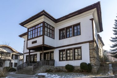 : Kyustendil, Bulgaria - 15 Ocak 2015: Ilyo Voyvoda bina Müze şehir Kyustendil, Bulgaria