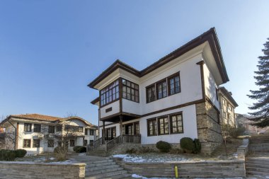 : Kyustendil, Bulgaria - 15 Ocak 2015: Ilyo Voyvoda bina Müze şehir Kyustendil, Bulgaria