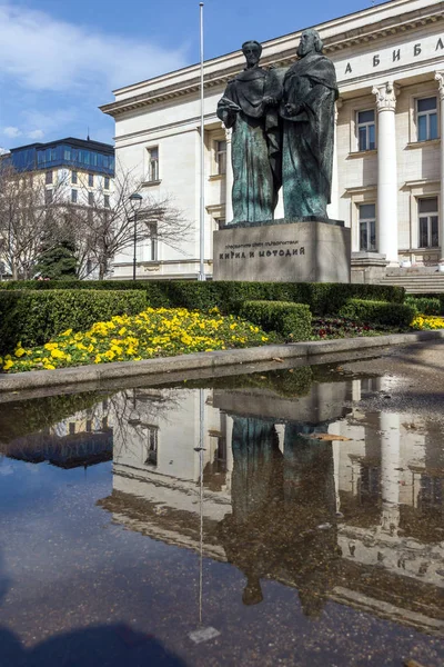 Sofia Bulgarien Mars 2018 Fantastisk Utsikt Över National Library Cyril — Stockfoto