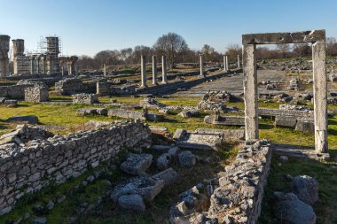 Philippi, Doğu Makedonya ve Trakya, Yunanistan, antik kentin kalıntıları