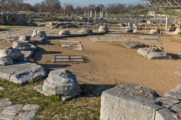 Ruinas Antigua Ciudad Filipos Macedonia Oriental Tracia Grecia — Foto de Stock