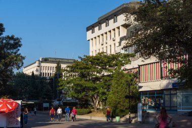 Asenovgrad, Bulgaristan - 1 Ekim 2016: Merkezi şehir Asenovgrad, Plovdiv Bölge, Bulgaristan