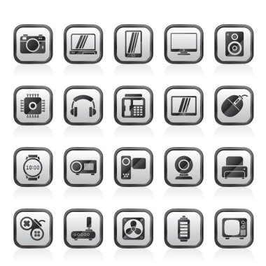 farklı türde elektronik simgeler - vektör Icon set