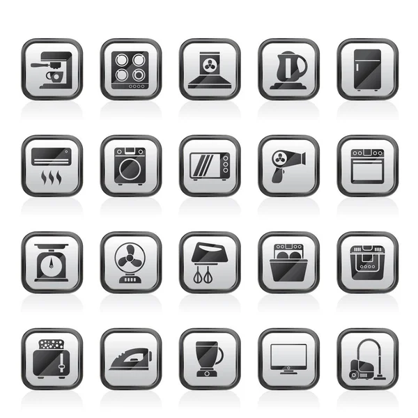 Household Appliances Electronics Icons Vector Icon Set — Stock Vector